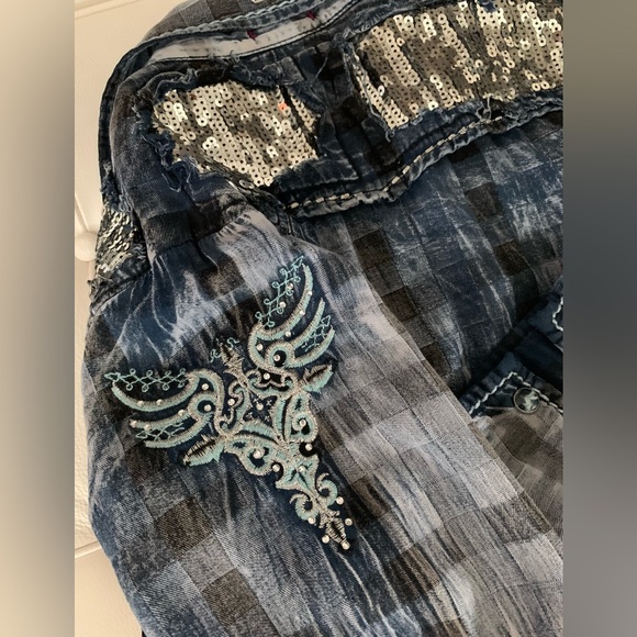 ROAR EMBROIDERED WESTERN SHIRT S - Picture 4 of 12